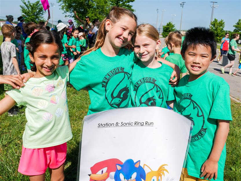 Elementary students enjoy time outside